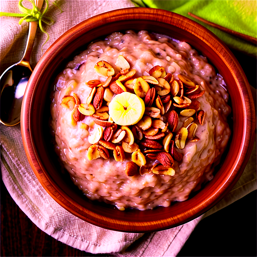 Creamy Oatmeal Breakfast Png Avq65 PNG Image