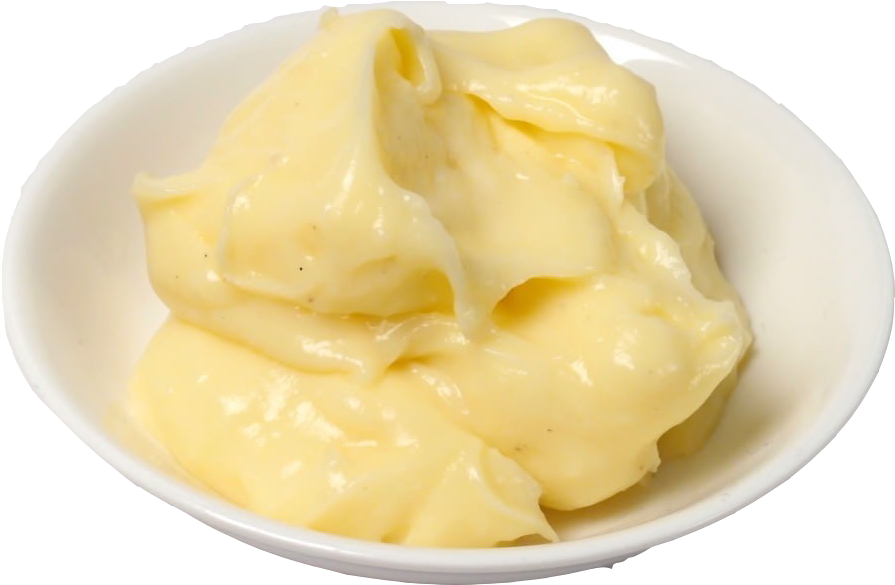 Creamy Vanilla Custardin Bowl PNG Image