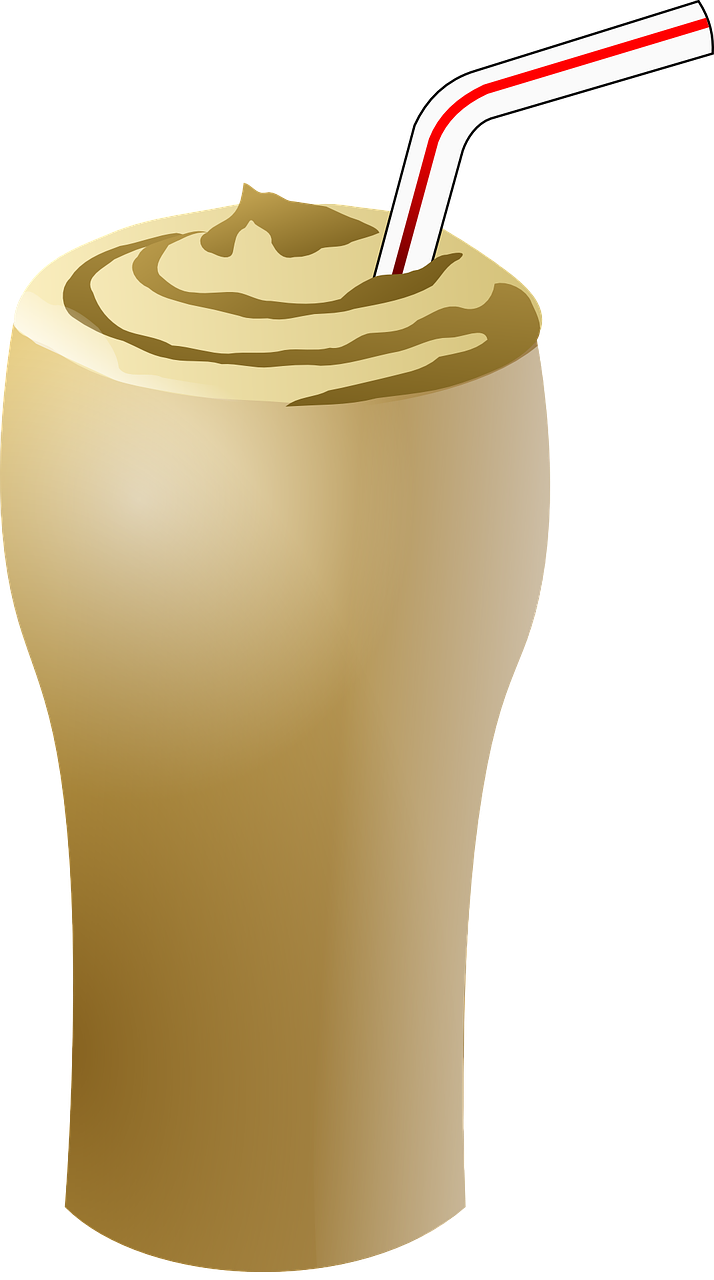 Creamy Vanilla Milkshake Illustration PNG Image