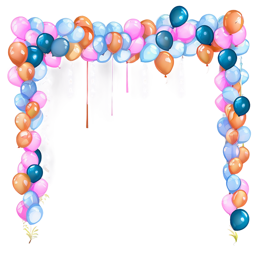 Creative Balloon Garland Backdrops Png 06282024 PNG Image