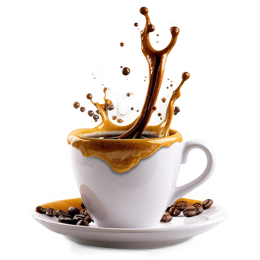 Creative Coffee Splash Png Yox PNG Image