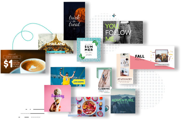 Creative Design Elements Collage PNG Image