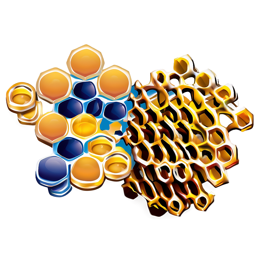 Creative Honeycomb Design Png Tev18 PNG Image