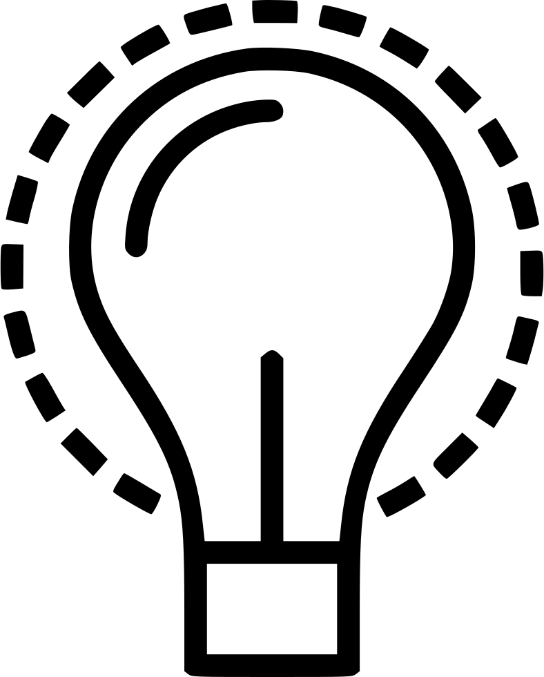 Creative Idea Light Bulb Icon PNG Image