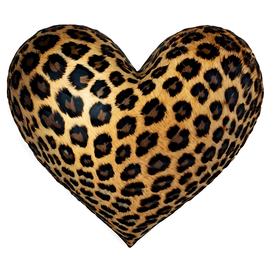 Creative Leopard Heart Png Okk PNG Image