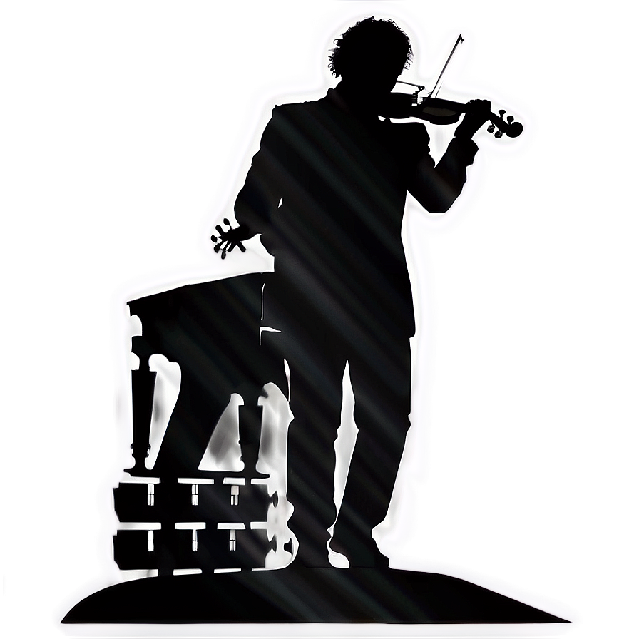 Creative Musician Silhouette Png Djx PNG Image