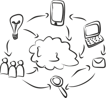 Creative Thought Process Flow Diagram PNG Image