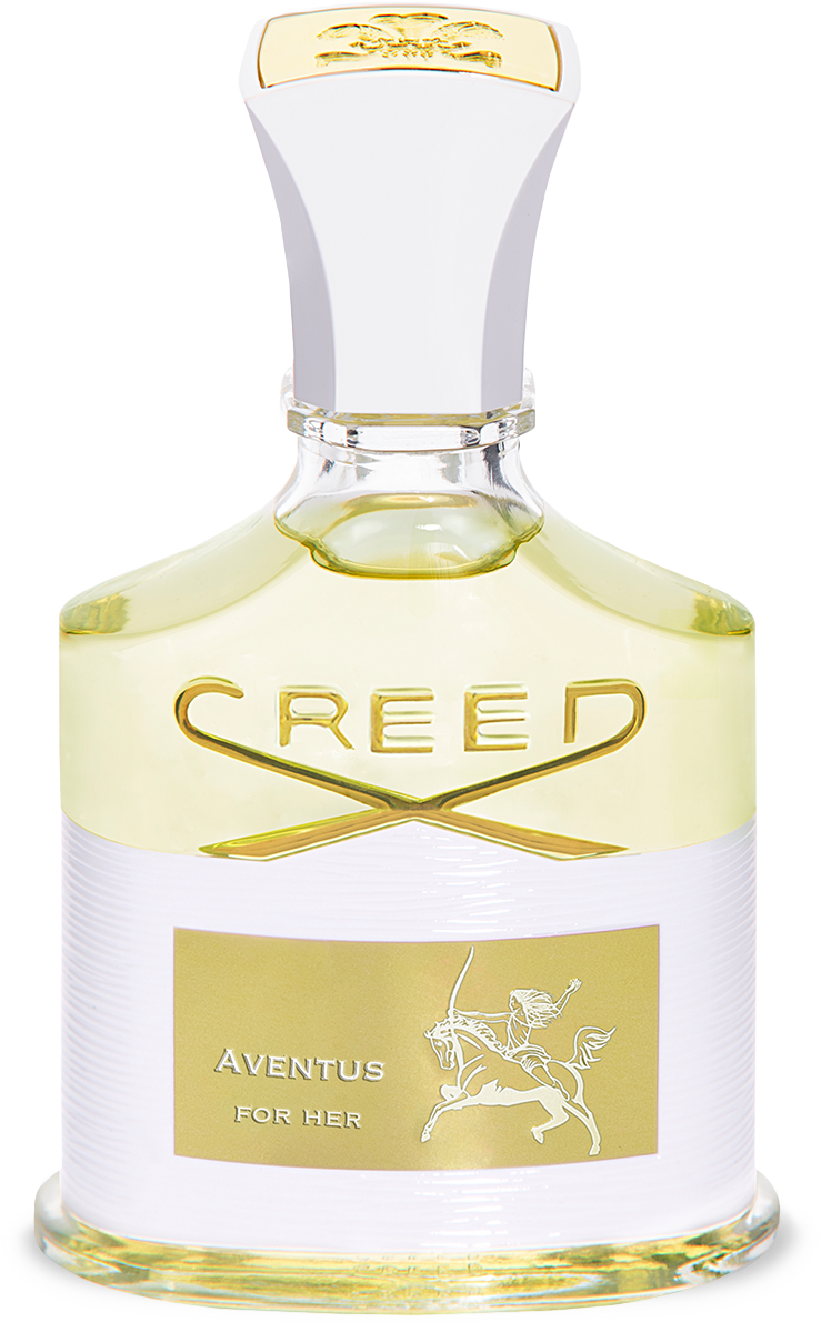 Creed Aventus For Her Perfume Bottle PNG Image