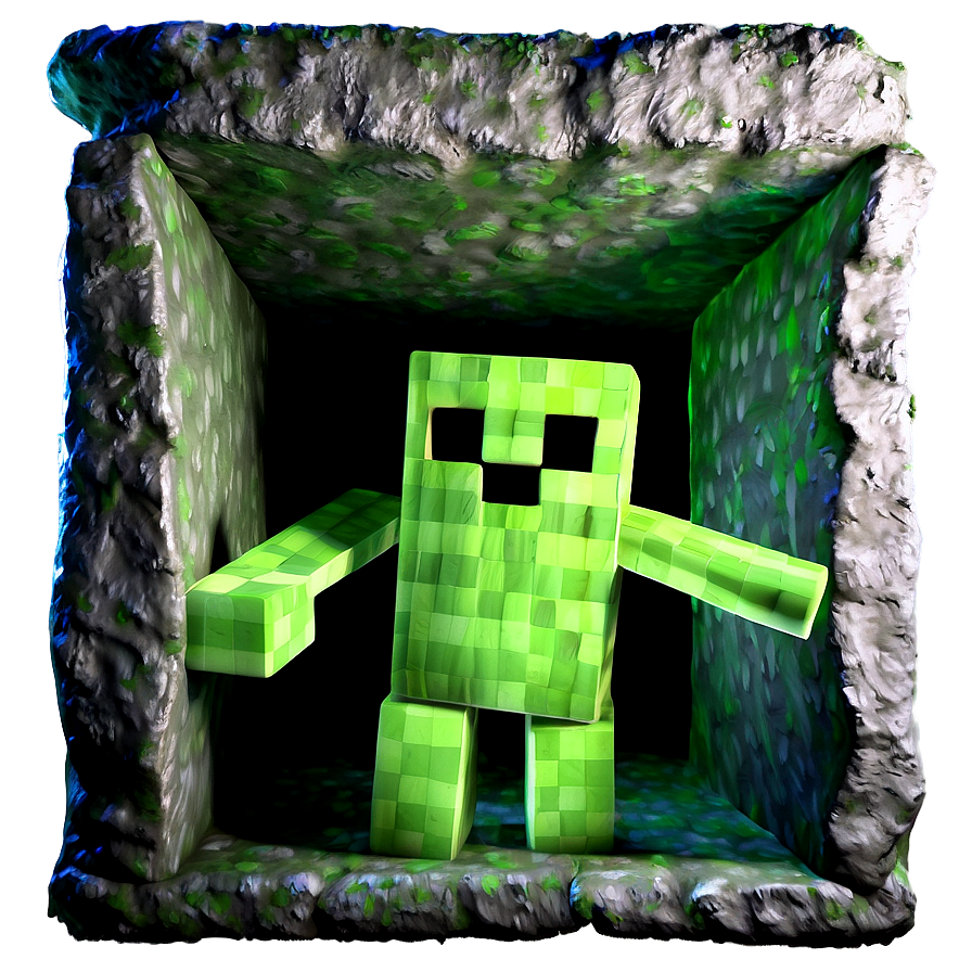 Creeper In Cave Png Ucq PNG Image