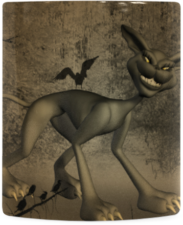 Creepy Bunny Creature Artwork PNG Image