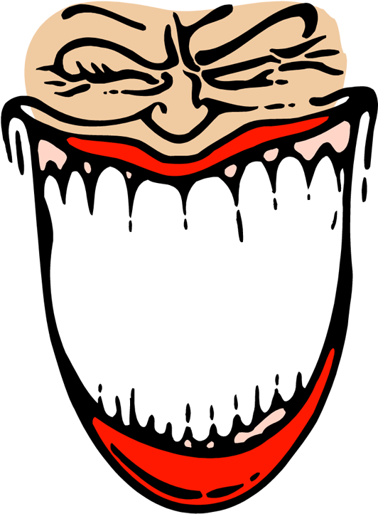 Creepy Cartoon Mouth PNG Image