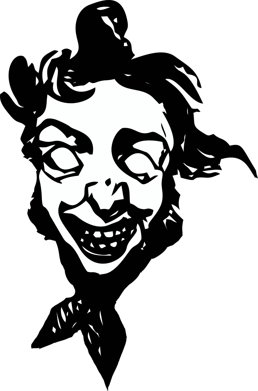 Creepy Clown Artwork PNG Image