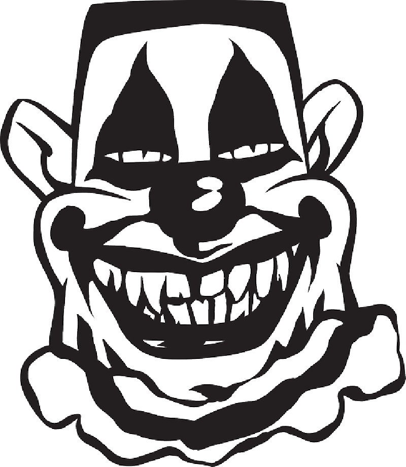 Creepy Clown Sketch PNG Image