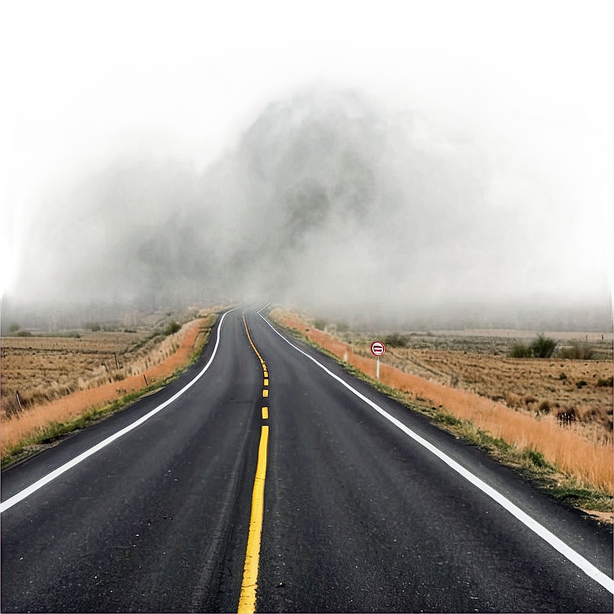 Creepy Foggy Road Png Mbi29 PNG Image