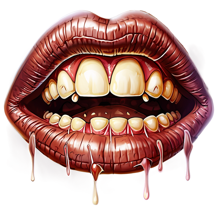 Creepy Mouth Illustration Png Xjk PNG Image