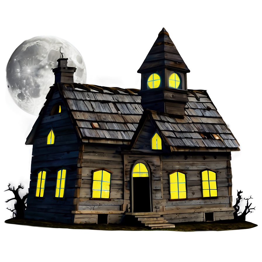 Creepy Old Haunted House Png Ary PNG Image