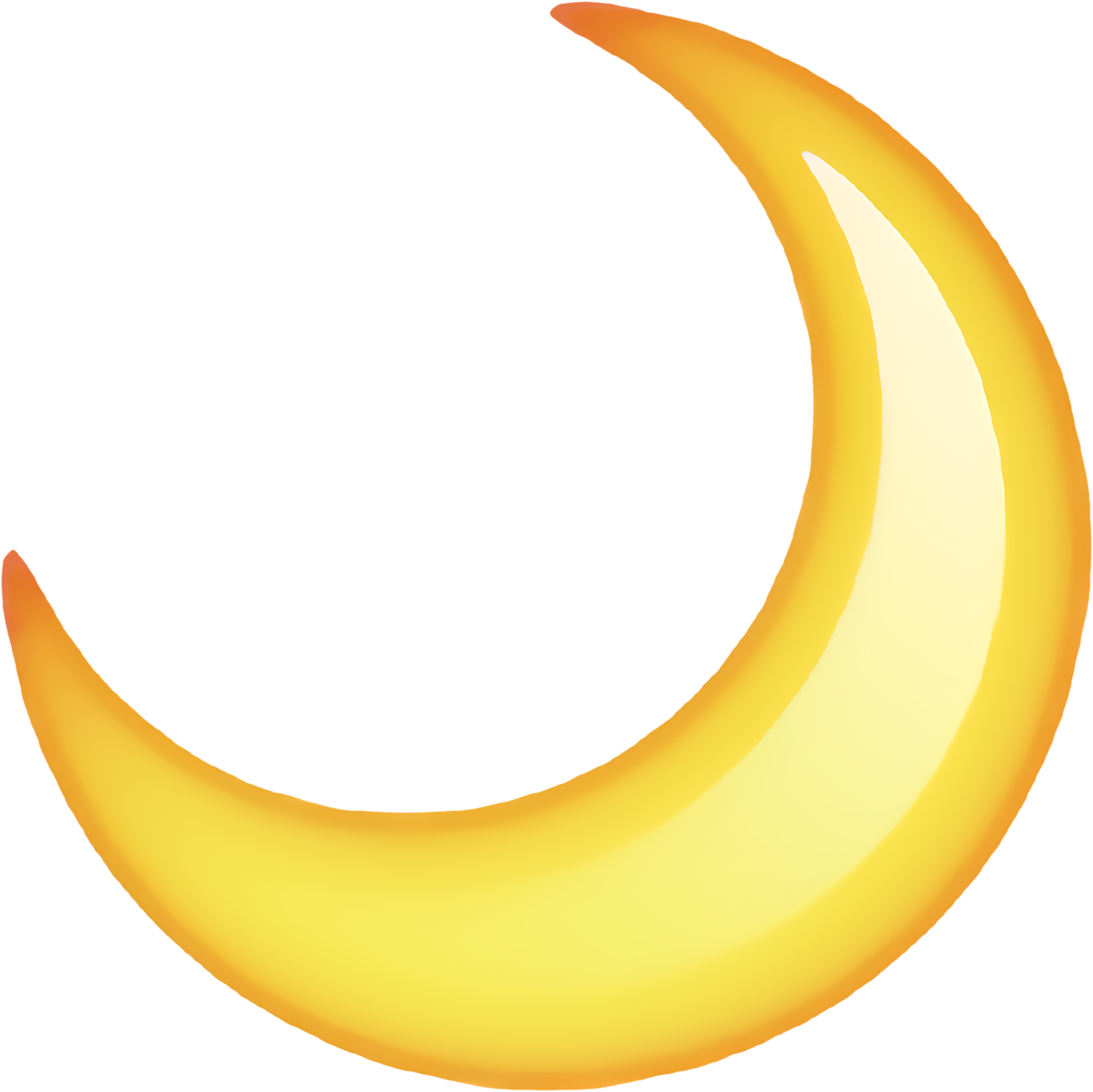 Crescent Moon Emoji PNG Image