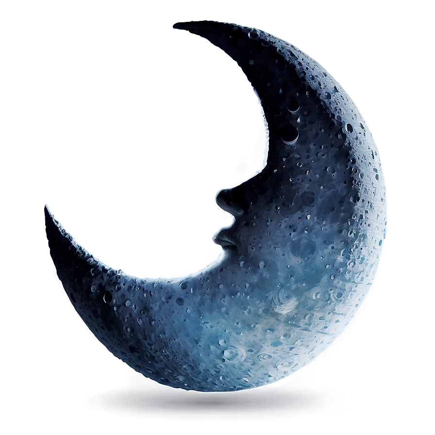 Crescent Moon Face Png Sas PNG Image