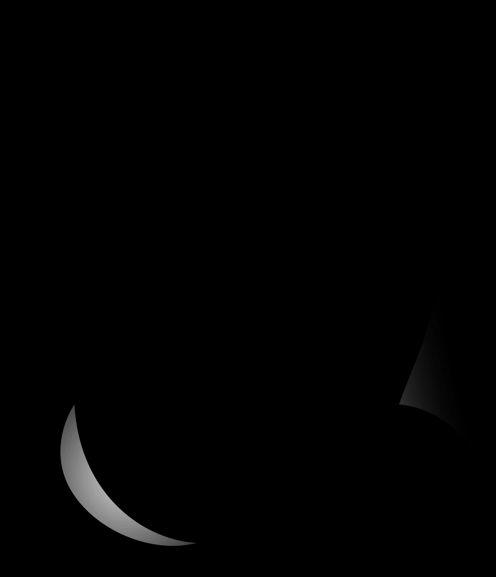 Crescent Moon Illusion Nose Profile PNG Image