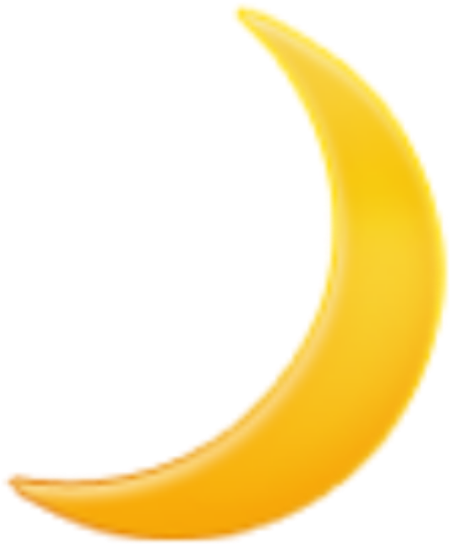 Crescent Moon Illustration PNG Image