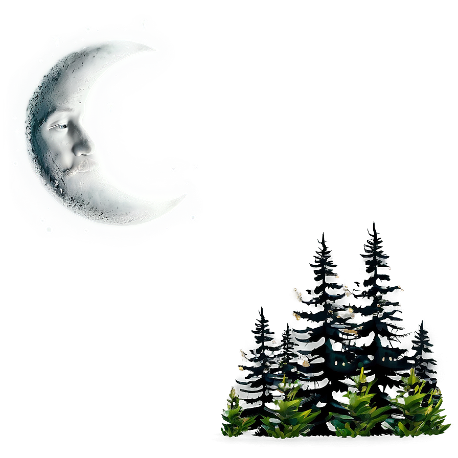 Crescent Moon In Forest Png 61 PNG Image