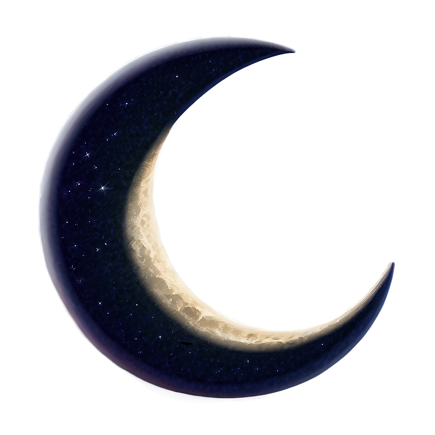 Crescent Moon In Night Sky Png Ded91 PNG Image