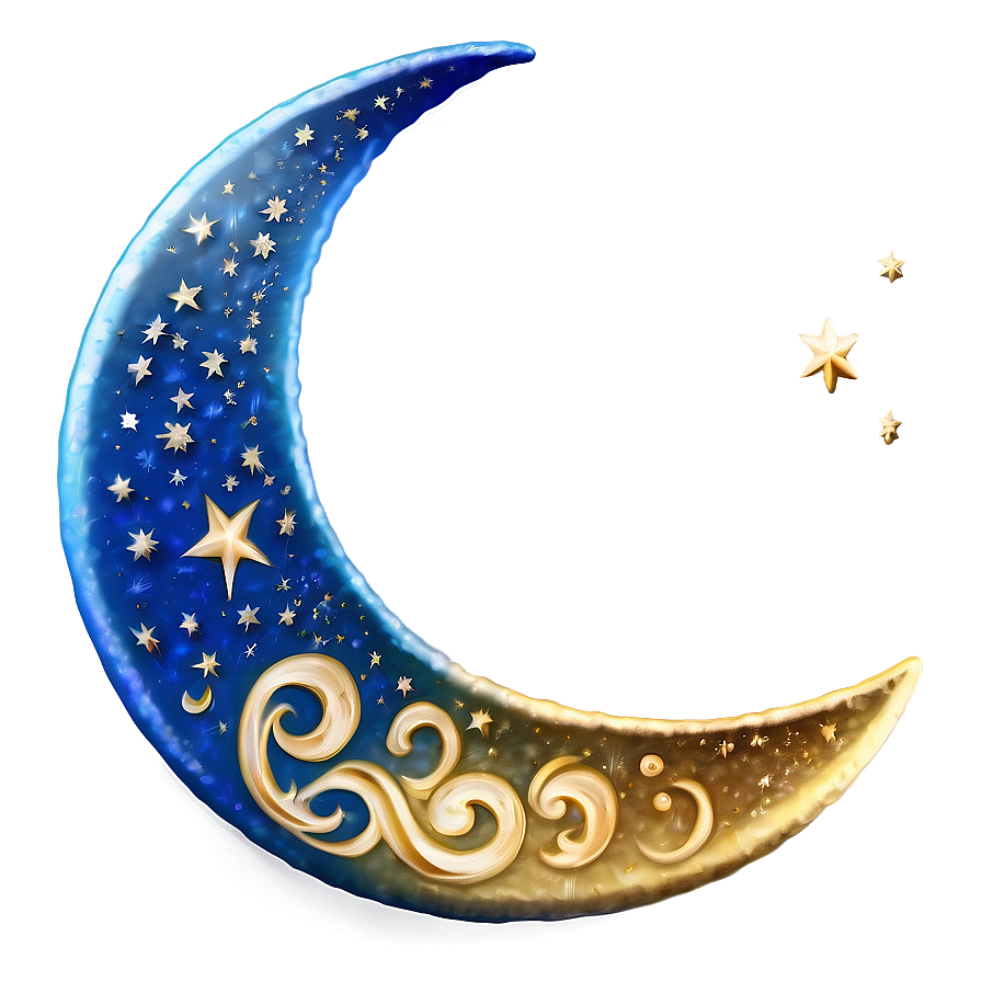 Crescent Moon With Zodiac Sign Png Yhb PNG Image