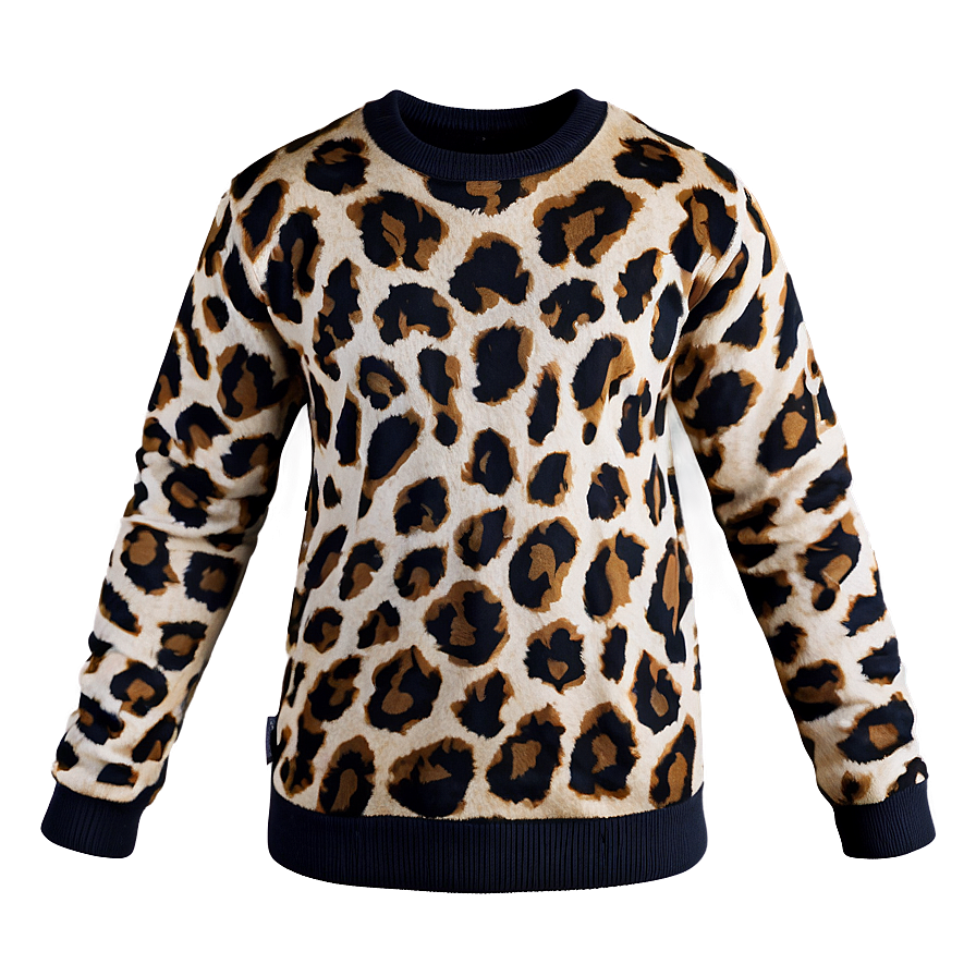 Crewneck Jumper With Animal Print Png 79 PNG Image