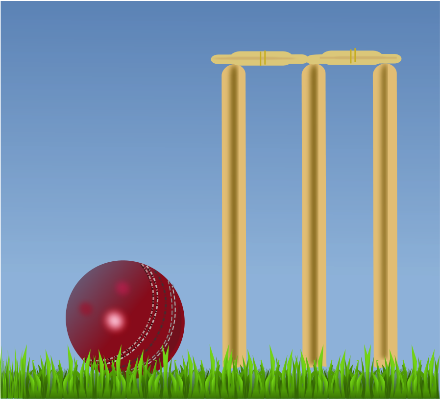 Cricket Balland Stumps Illustration PNG Image