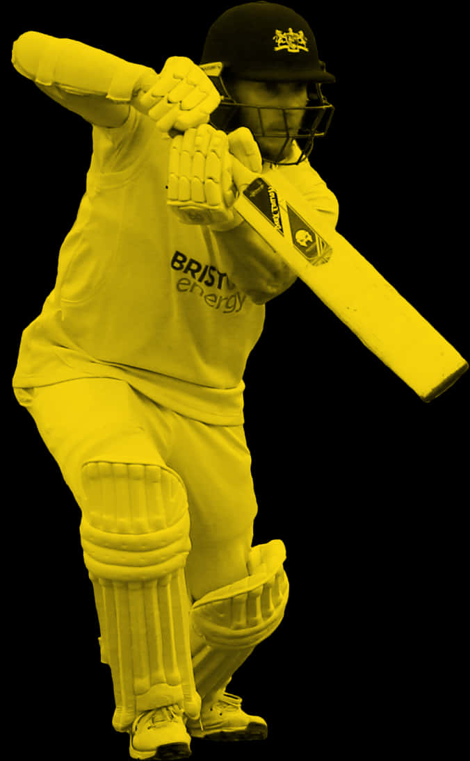 Cricket Batsman Action Shot PNG Image