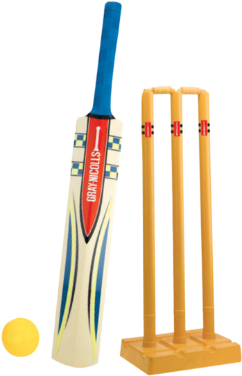 Cricket Equipment Display PNG Image