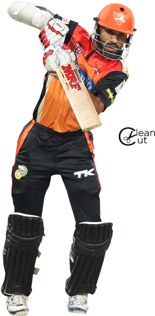 Cricketerin Action Pose PNG Image