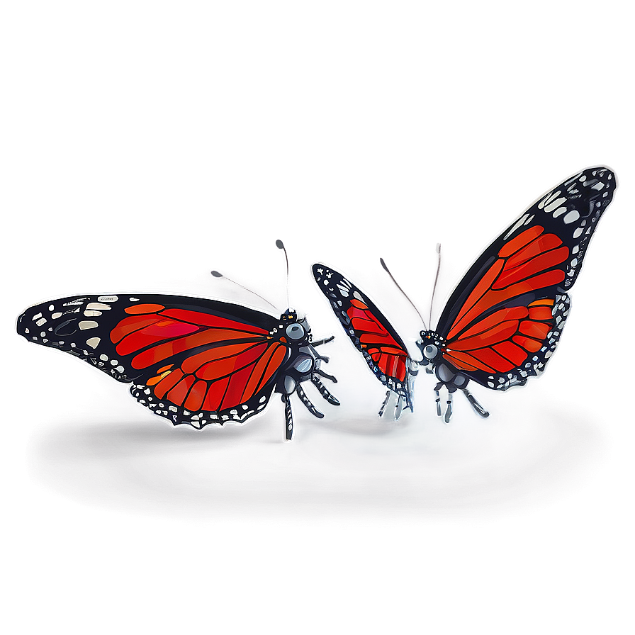 Crimson Butterfly Artwork Png Utx PNG Image