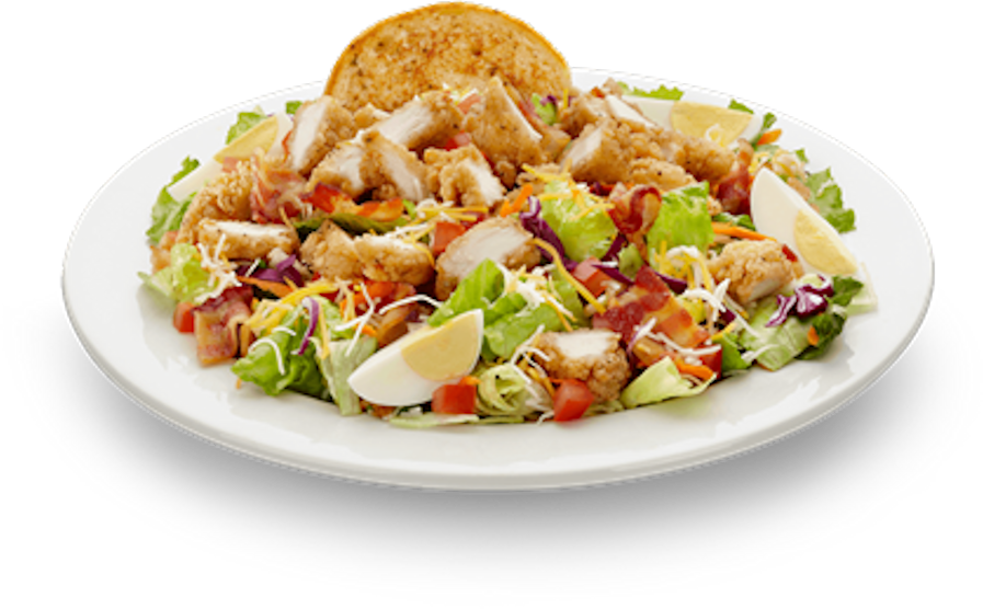 Crispy Chicken Salad Dish PNG Image