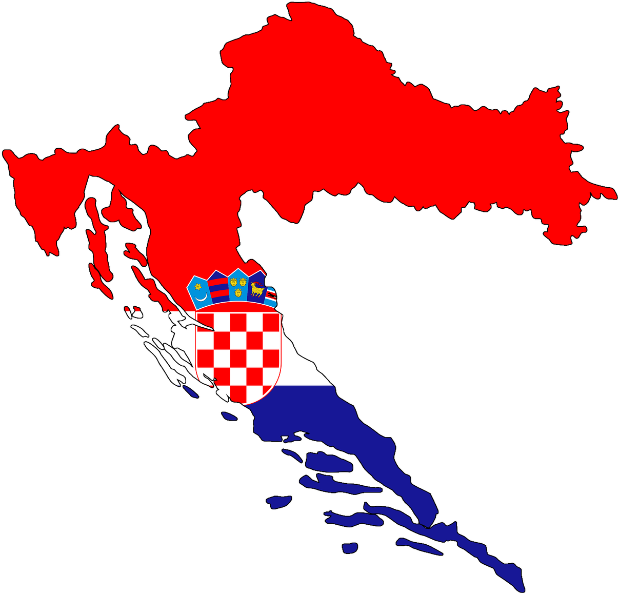 Croatia Mapwith Coatof Arms PNG Image