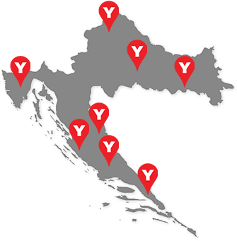 Croatia Mapwith Pins PNG Image