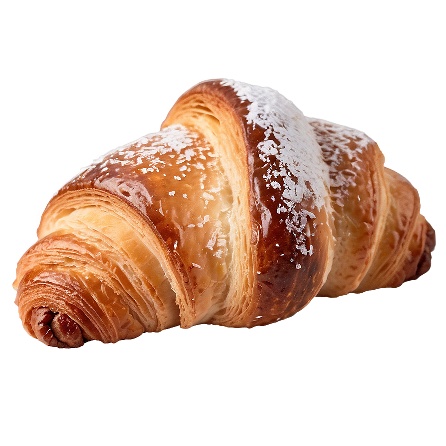 Croissant With Powdered Sugar Png 05252024 PNG Image