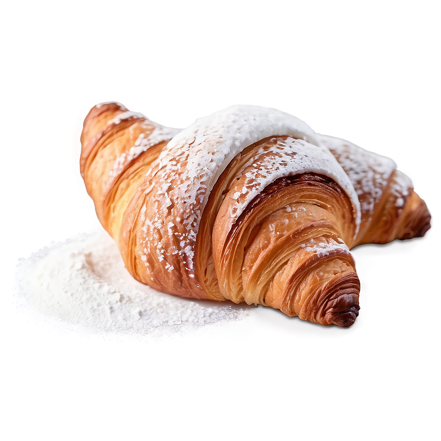 Croissant With Powdered Sugar Png 69 PNG Image