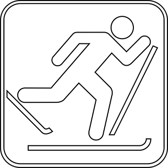 Cross Country Skiing Symbol PNG Image