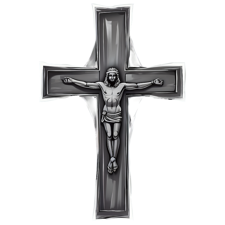 Cross Outline Art Png Uhs PNG Image