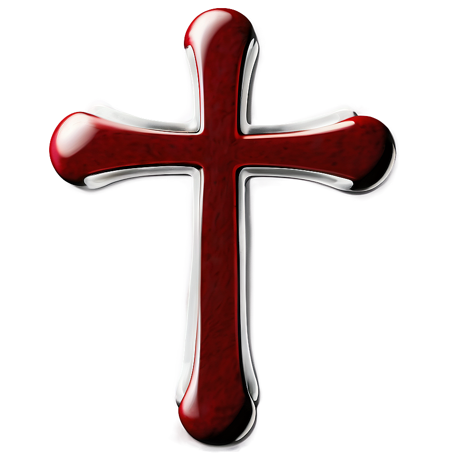 Cross Outline With Heart Png Hge PNG Image