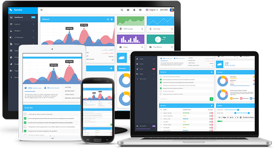 Cross Platform Analytics Dashboard Display PNG Image