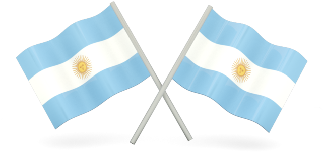 Crossed Argentina Flags Illustration PNG Image