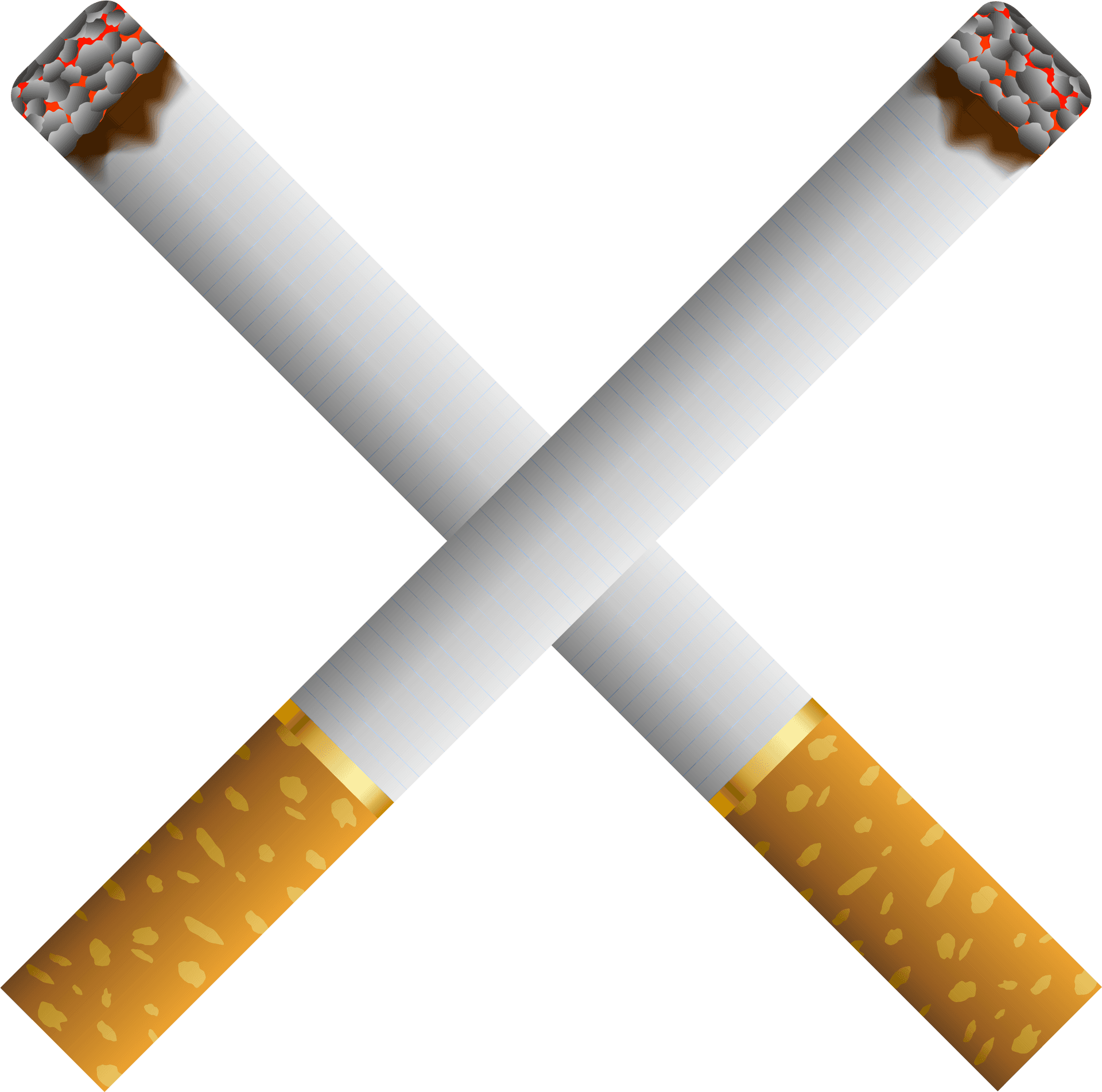 Crossed Cigarettes Graphic PNG Image