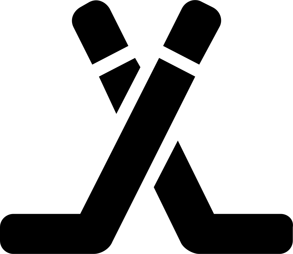 Crossed Hockey Sticks Icon PNG Image