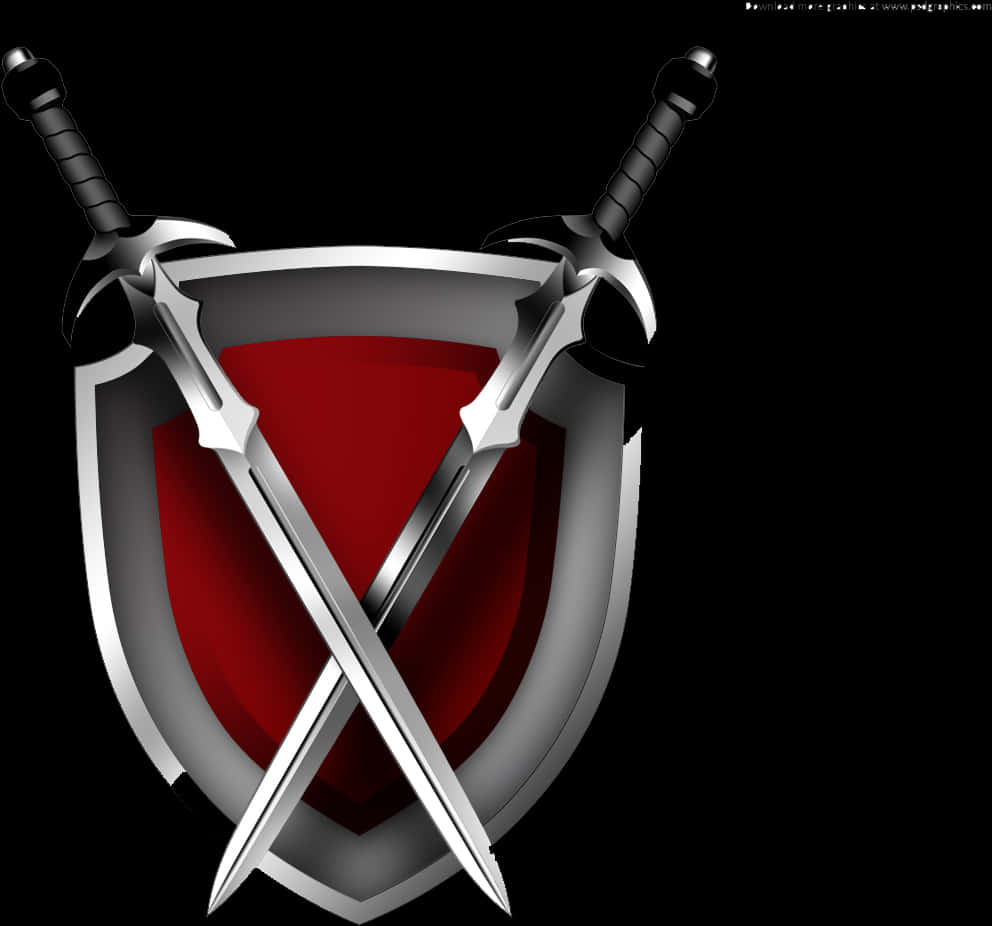 Crossed_ Swords_ Shield_ Graphic PNG Image