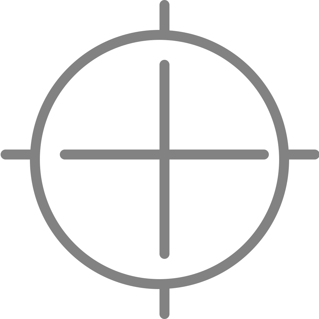 Crosshair Icon Blue Background PNG Image