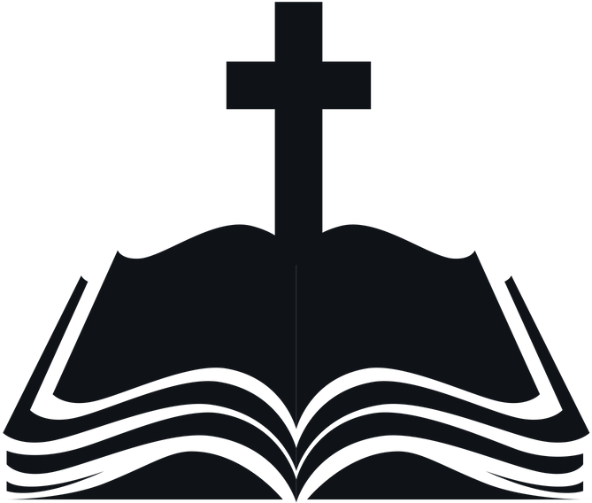 Crosson Bible Clipart Blackand White PNG Image