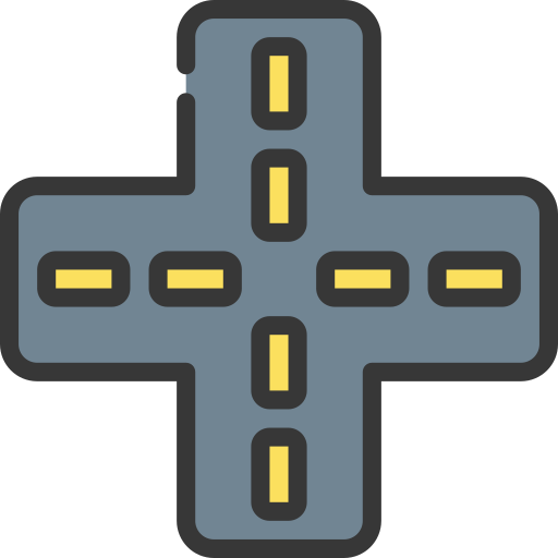 Crossroad Intersection Icon PNG Image