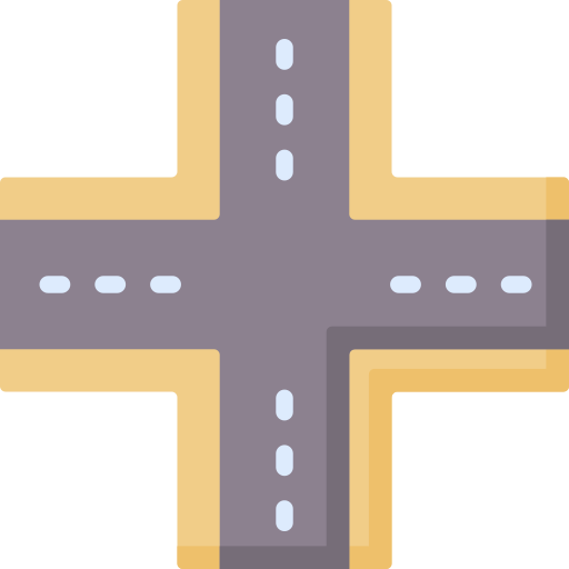 Crossroad Top View Illustration PNG Image